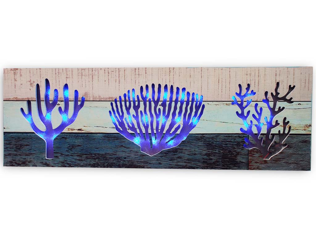 DRVENA PLOČICA SLIKA SA SVJETLOM 20*60*2.5 