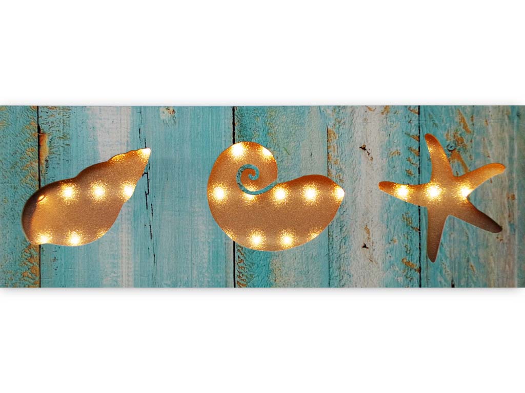 DRVENA PLOČICA SLIKA SA SVJETLOM  20*60*2.5 