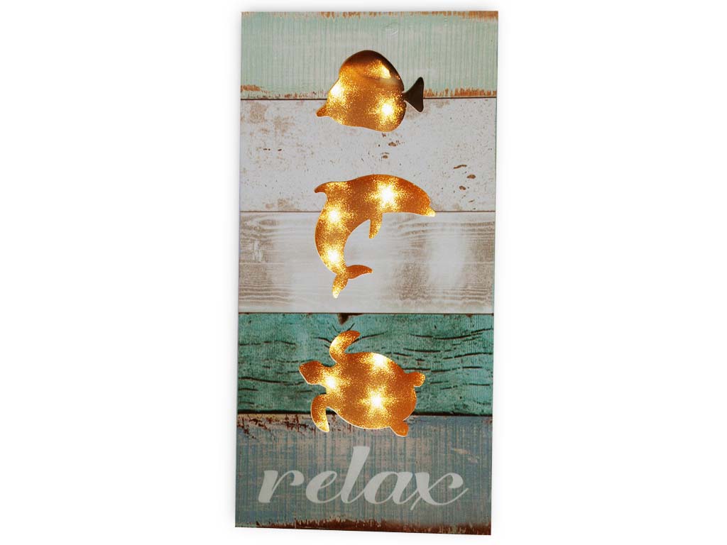 DRVENA PLOČICA SLIKA SA SVJETLOM  20*40*2.6 