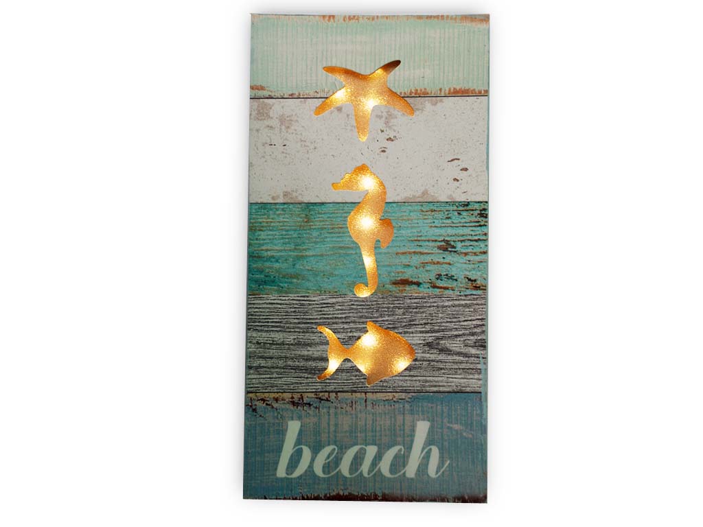 DRVENA PLOČICA SLIKA SA SVJETLOM 20*40*2.6 