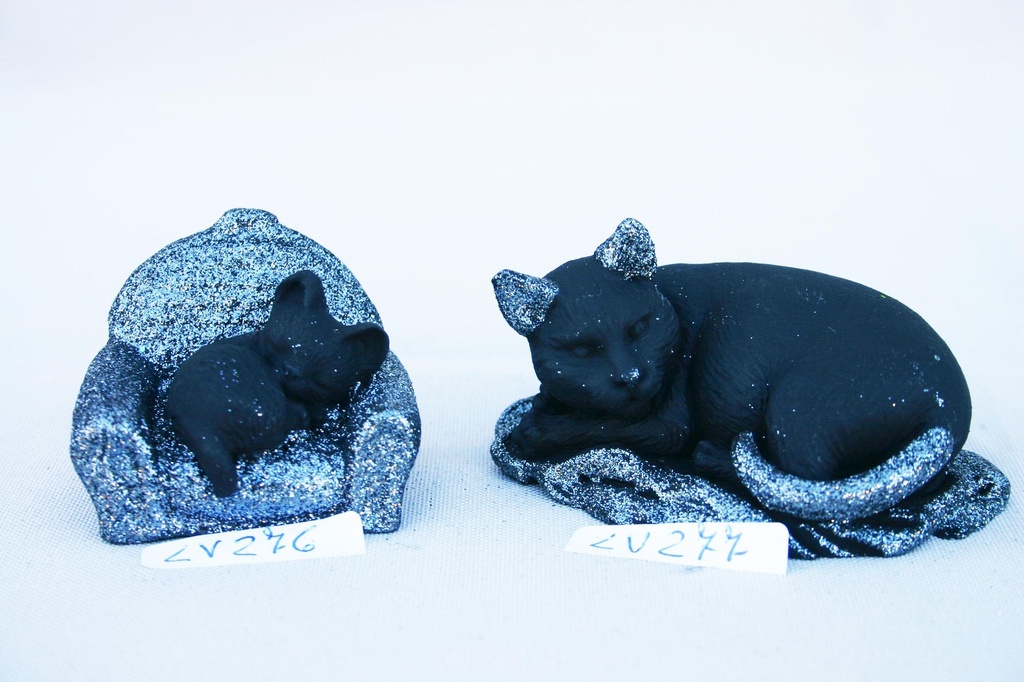 GATTO IN POLTRONA GRIGIO 