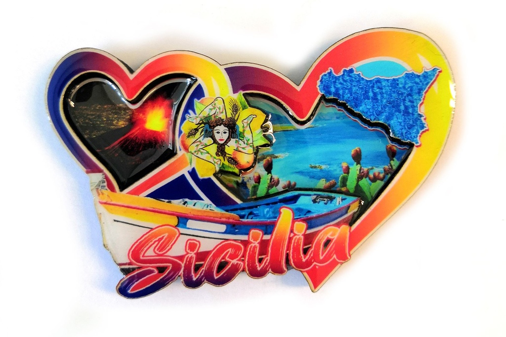 MAGNETE MDF SICILIA 2 CUORI 