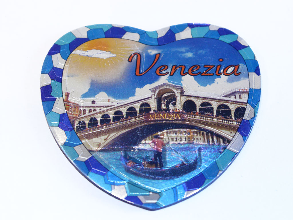 MAGNETE METALLO CUORE VENEZIA 