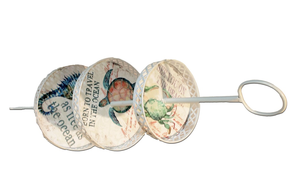 TRIS VASSOI METALLO ALZATINA 