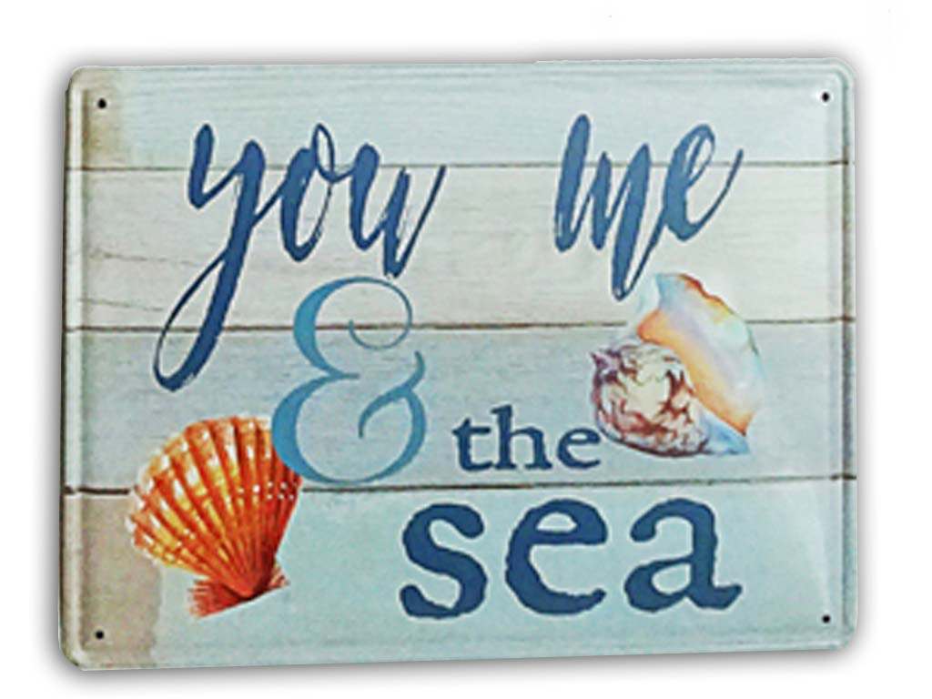 TARGA METALLO YOU ME AND THE SEA 26*35 CM 
