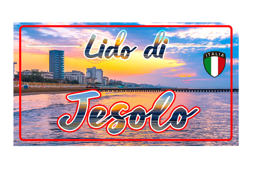 MAGNETE TARGA METALLO 10*5 CM JESOLO 