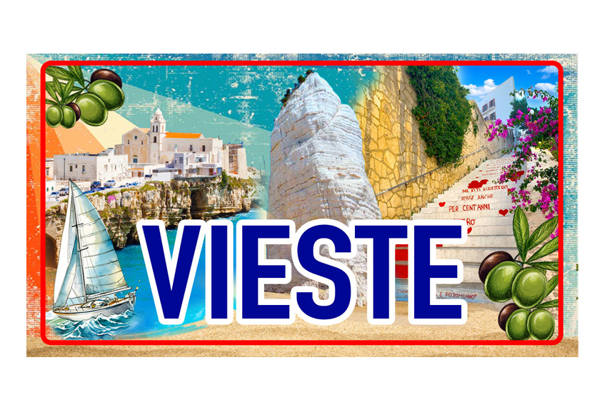 MAGNETE TARGA METALLO 10*5 CM VIESTE 