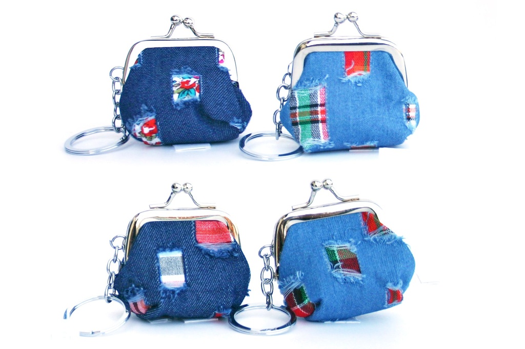 PORTACHIAVI PORTAMONETE JEANS 4 COL ASS 