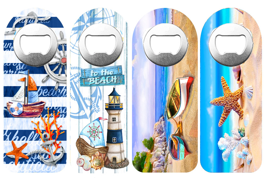 MAGNETE APRIBOTTIGLIA PLASTICA SPIAGGE 4 MOD 