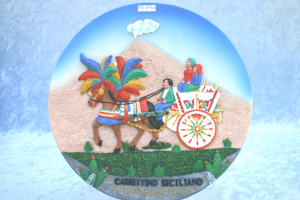 PIATTO CARRETTINO SICILIANO GRANDE DIAM 23 