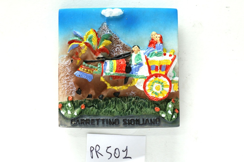 MAGNETE CARRETTINO SICILIANO cm 5,5x5,5 