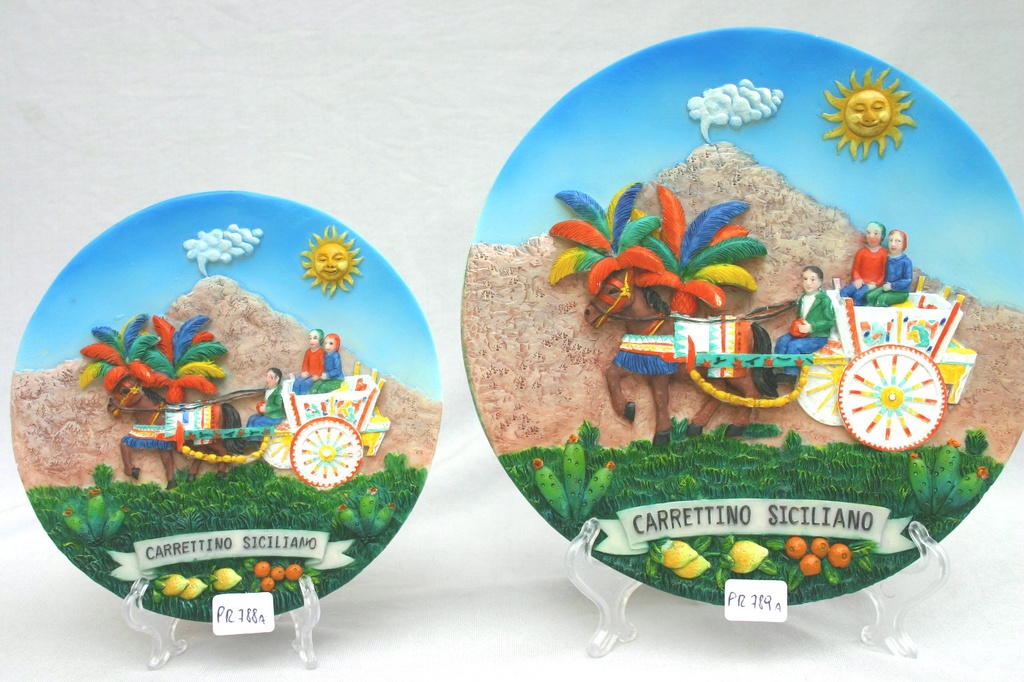 PIATTO RESINA 6" CARRETTINO SICILIANO 