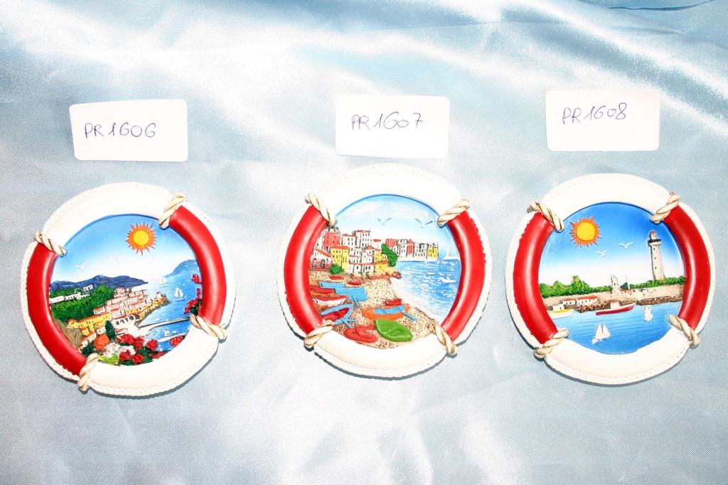 MAGNETE SALVAGENTE RESINA SPIAGGIA E BARCHE 