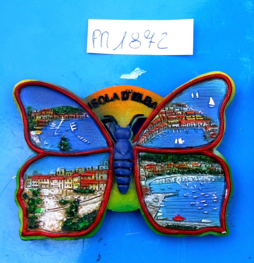 MAGNETE RESINA FARFALLA ISOLA D'ELBA 