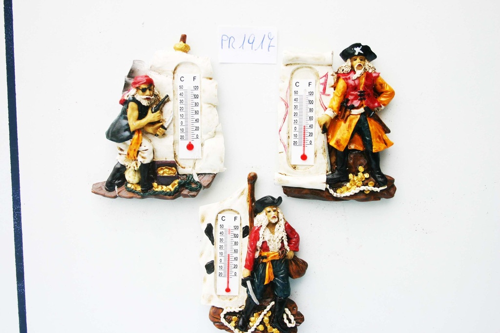 MAGNETE RESINA PIRATA C/TERMOMETRO 