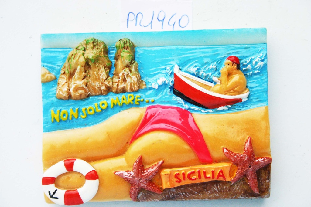 MAGNETE RESINA VEDUTA SICILIA 