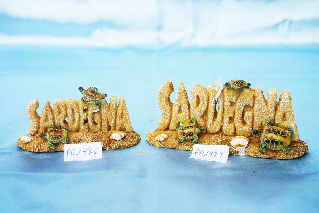 SCRITTA RESINA SARDEGNA C/TARTARUGHE 