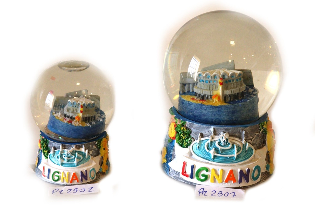BOLLA NEVE VETRO GRANDE B/RESINA LIGNANO 