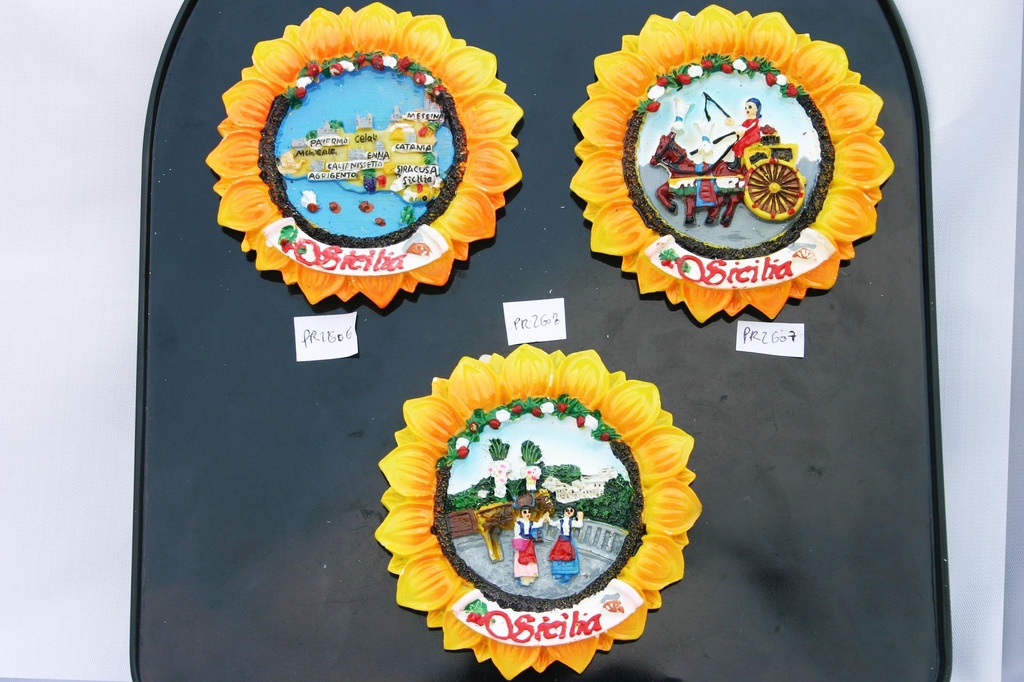 MAGNETE RESINA GIRASOLE BALLETTO SICILIA 