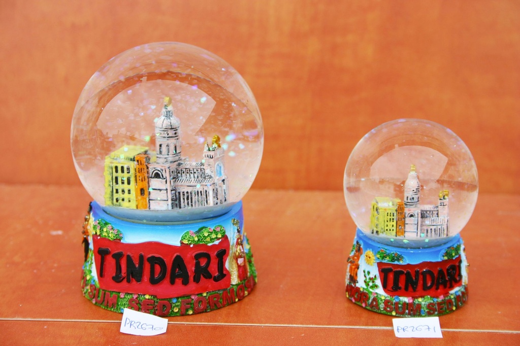 BOLLA NEVE VETRO INTERNO RESINA TINDARI GRA 