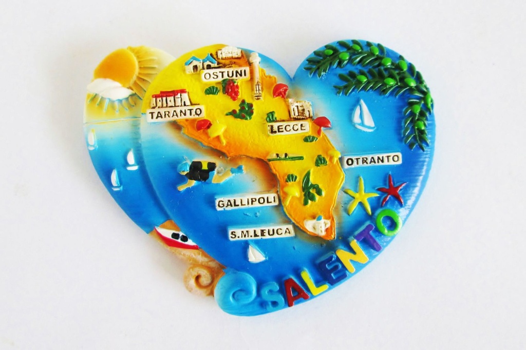 MAGNETE DOPPIOCUORE RESINA SALENTO 