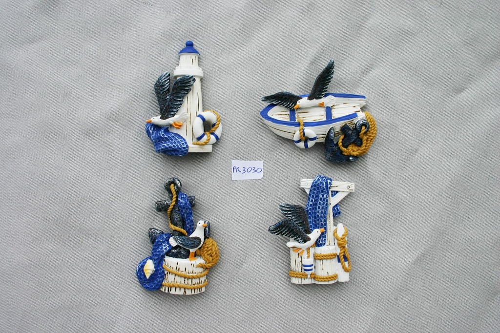 MAGNETE RESINA BIANCO/BLU SOGG MARINI 4 MOD ASS 