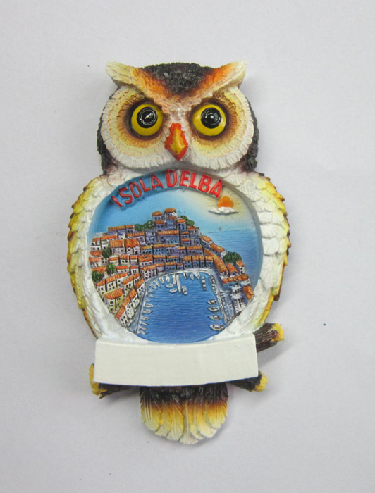 MAGNETE RESINA GUFO ISOLA D'ELBA 