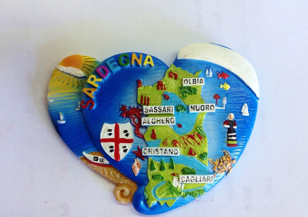 MAGNETE RESINA DOPPIOCUORE SARDEGNA 