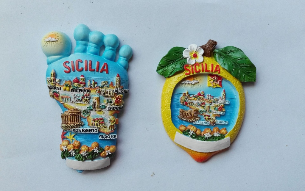 MAGNETE RESINA LIMONE C/VEDUTA SICILIA 