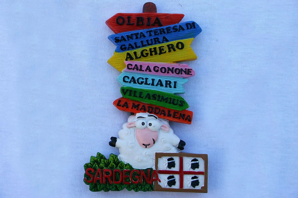 MAGNETE RESINA CARTELLI STRADALI SARDEGNA 