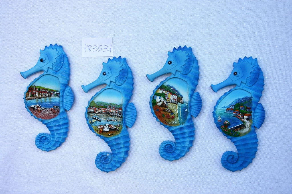 MAGNETE RESINA CAVALLUCCIO 4 VEDUTE ASS. 