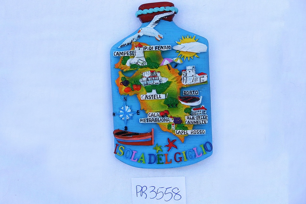 MAGNETE RESINA BOTTIGLIA ISOLA DEL GIGLIO 