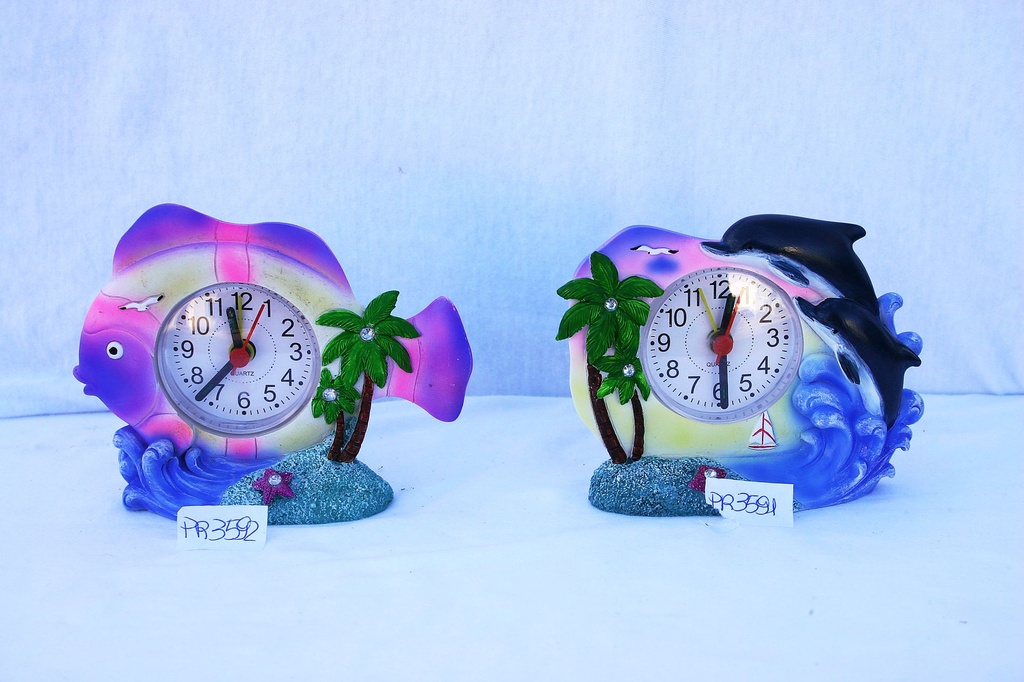DELFINI RESINA C/OROLOGIO 