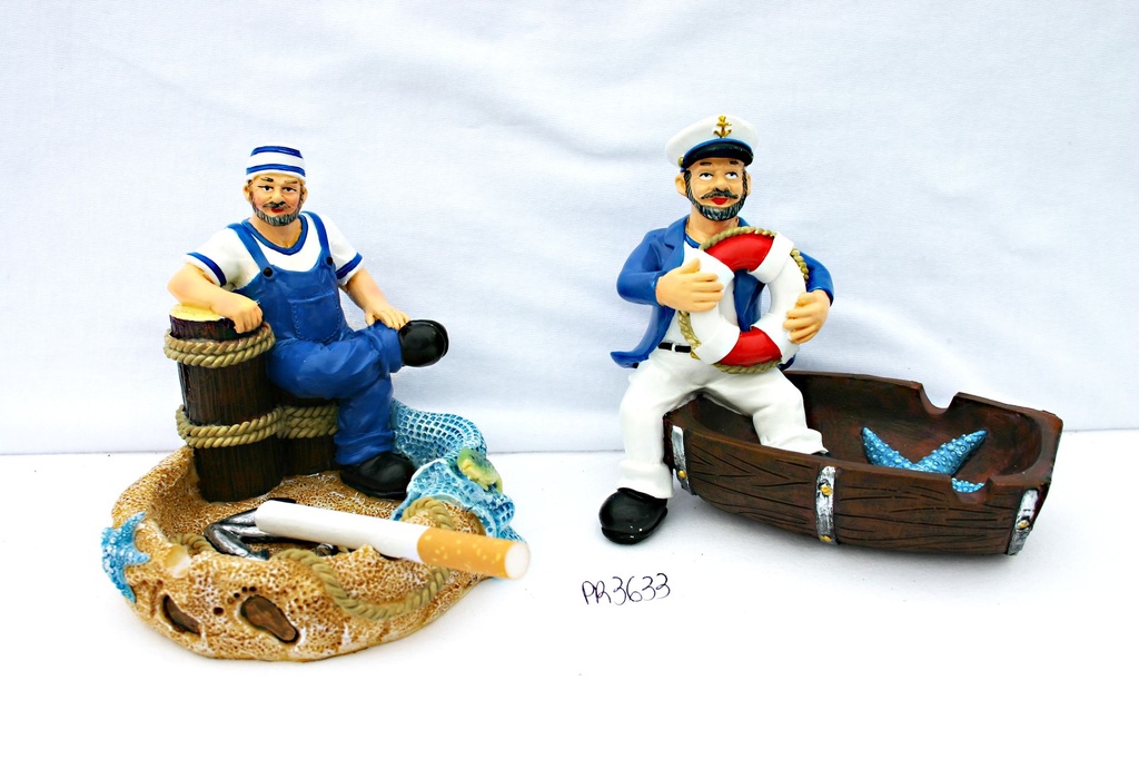 POSACENERE RESINA C/MARINAI 2 MOD 