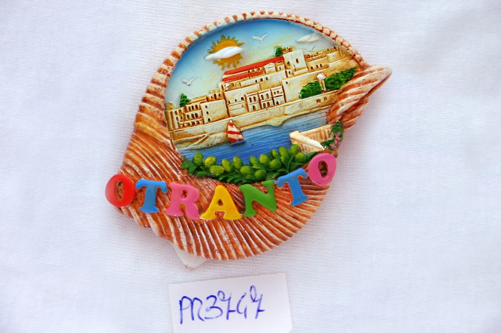 MAGNETE RESINA CONCHIGLIA VEDUTA OTRANTO 