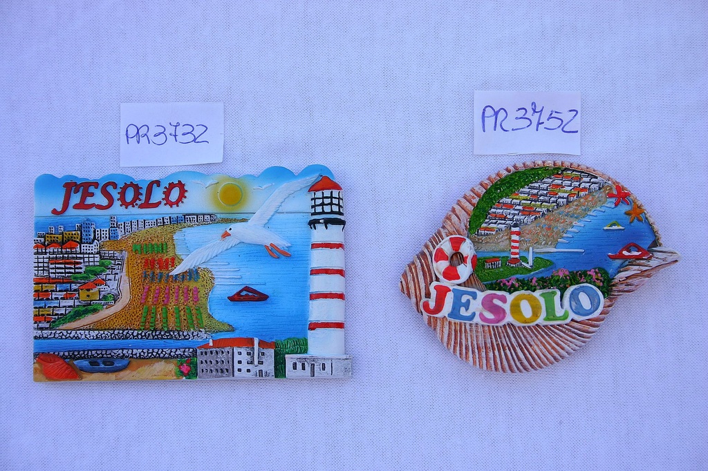 MAGNETE RESINA CONCHIGLIA VEDUTA JESOLO 