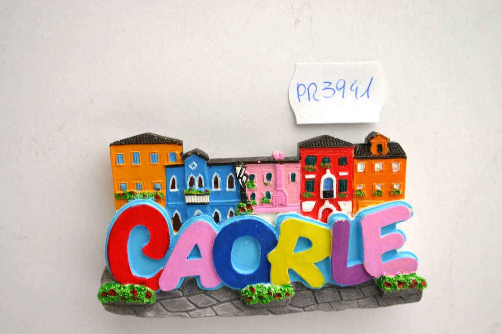 MAGNETE RESINA SCRITTA MULTICOLOR CAORLE 