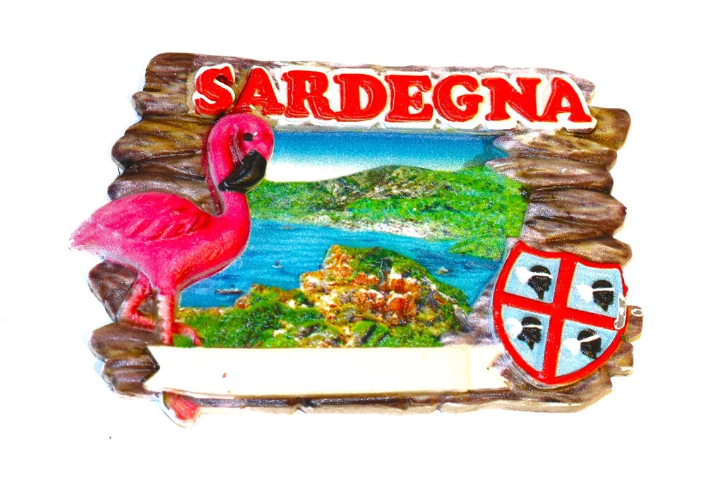 MAGNETE SARDEGNA FENICOTTERO E 4 MORI 
