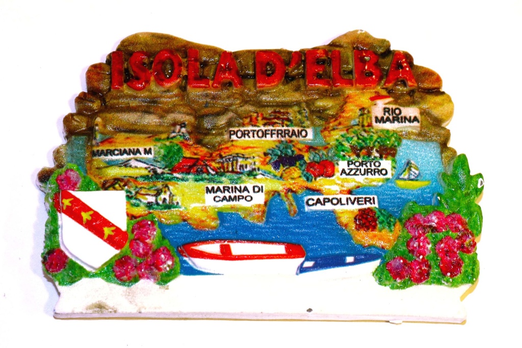 MAGNETE RESINA ISOLA D'ELBA ROCCE MAPPA 