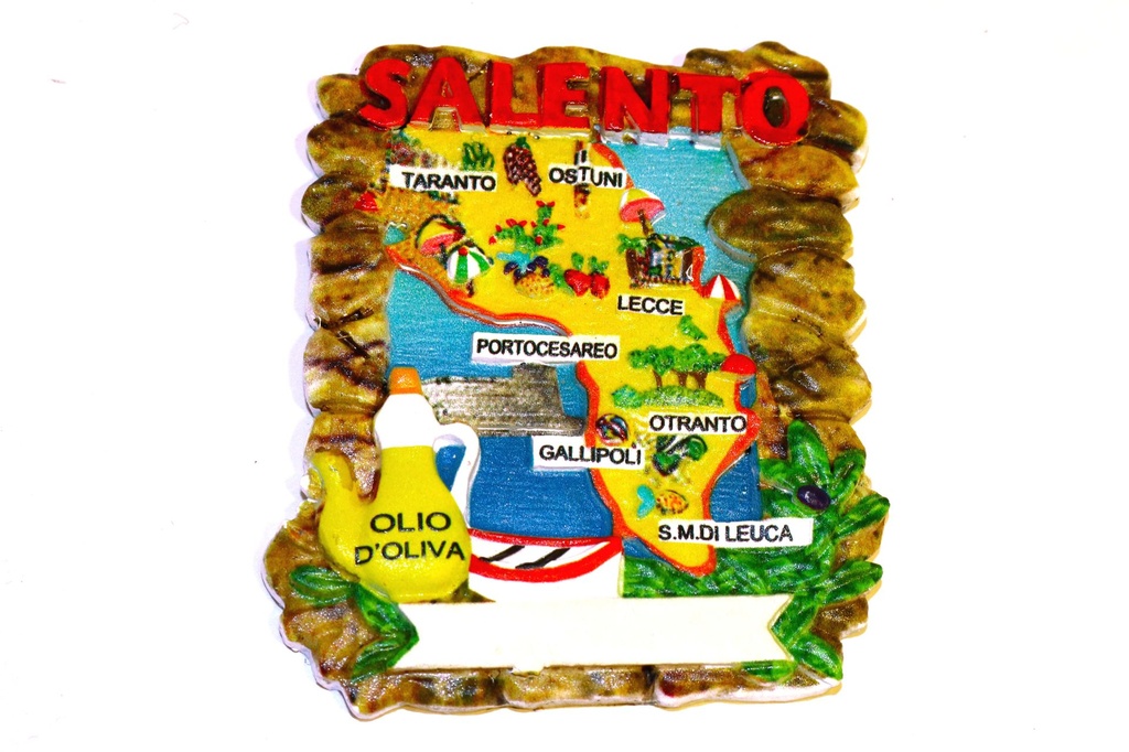 MAGNETE RESINA ROCCIA VERTICALE SALENTO MAPPA 