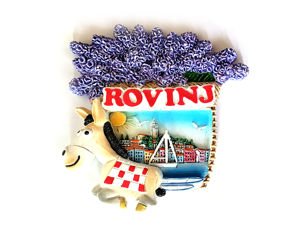 MAGNETE CESTINO LAVANDA E ASINO ROVINJ 