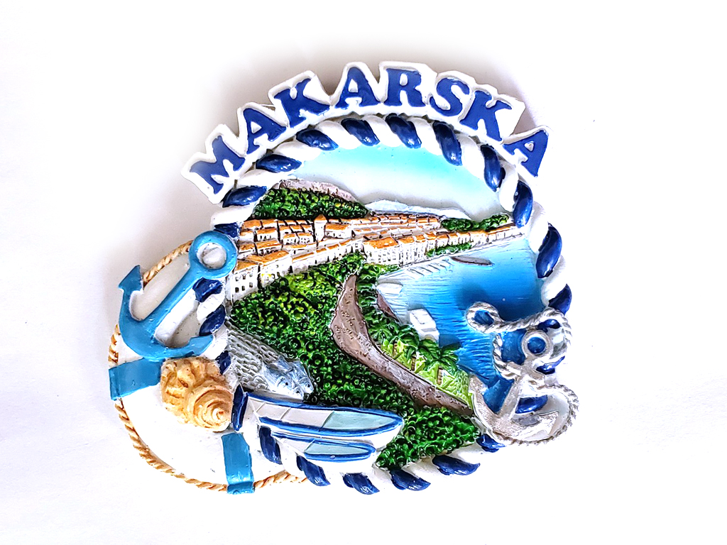 MAGNETE TONDO C/SALVAGENTE E ANCORA MAKARSKA 