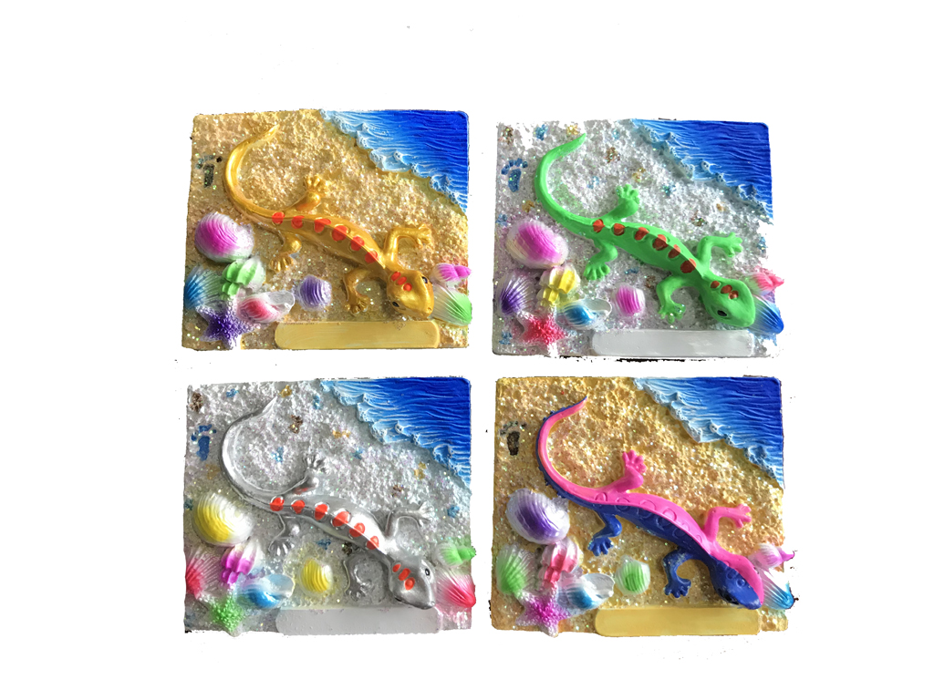 MAGNETE RESINA RETT GEKO 4 COL ASS 