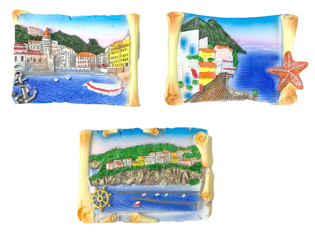 MAGNETE RES PERGAMENA C/STELLA VEDUTA BARCHE 2 MOD 