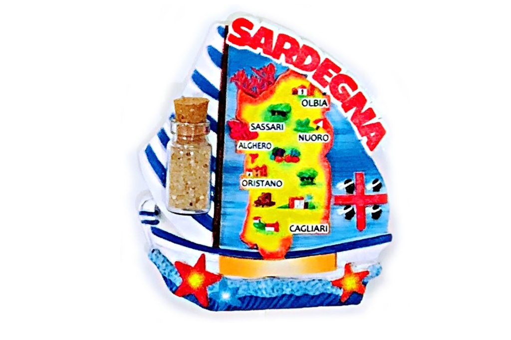 MAGNETE SARDEGNA BARCA C/BOTTIGLIA 