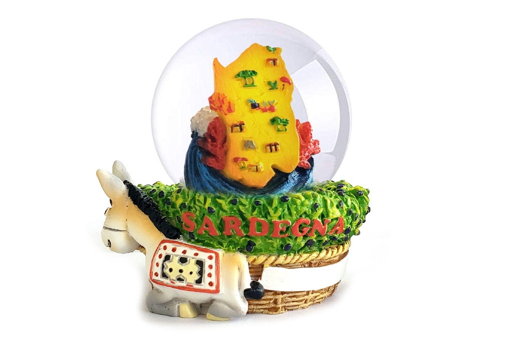 BOLLA NEVE MAPPA SARDEGNA BASE ASINO 45 MM 