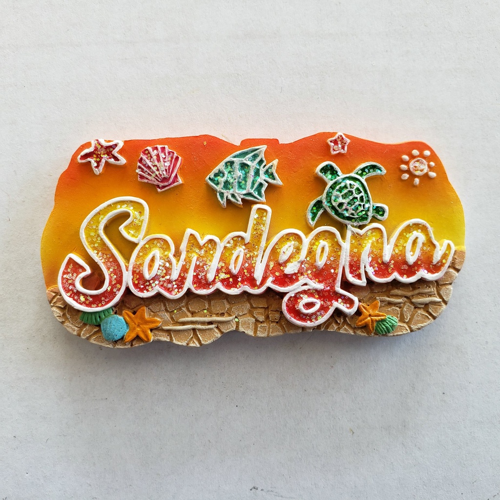 MAGNETE SARDEGNA SCRITTA GLITTER 