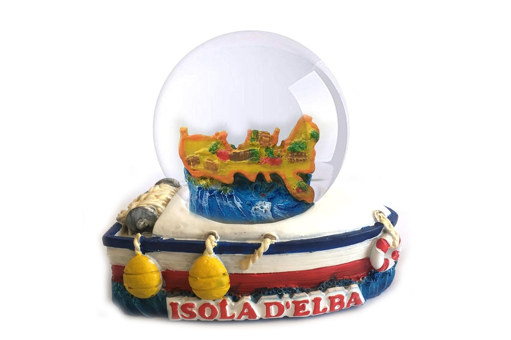 BOLLA NEVE 45 MM ISOLA D'ELBA CON MAPPA 