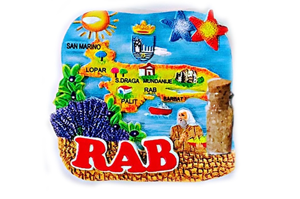 MAGNET OD SMOLE S BOČICOM  RAB 