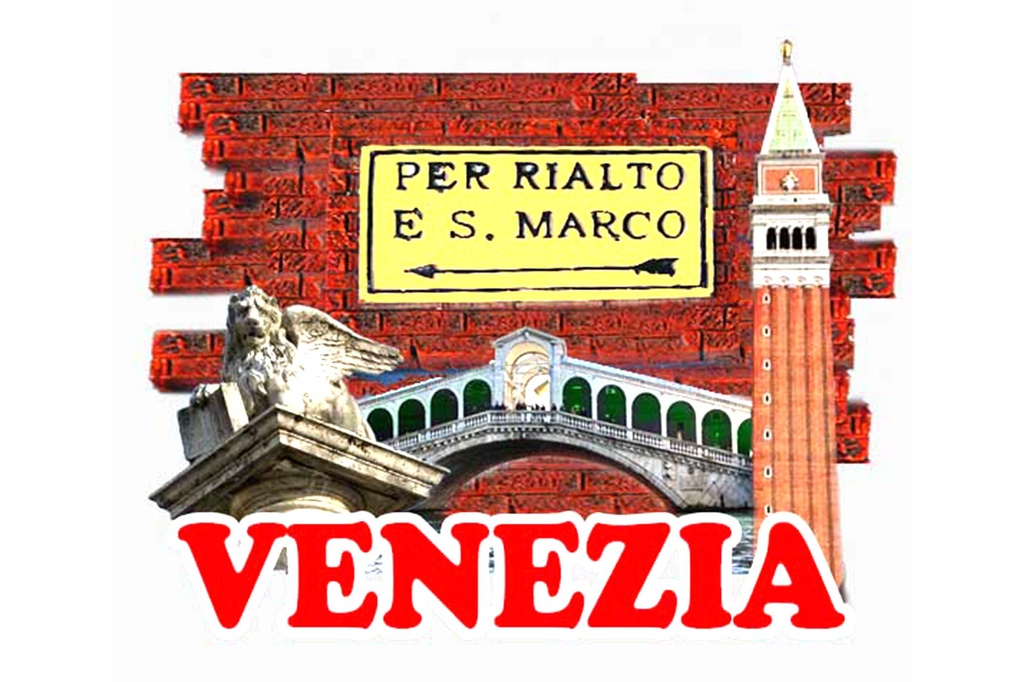MAGNETE RESINA CARTELLI STRADALI VENEZIA 